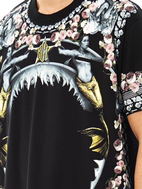 givenchy shark mermaid t shirt|Givenchy Shark & Mermaid Tee .